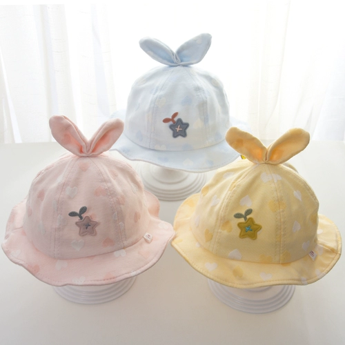 Детская осенняя тонкая летняя милая шапка для новорожденных для раннего возраста для девочек на солнечной энергии