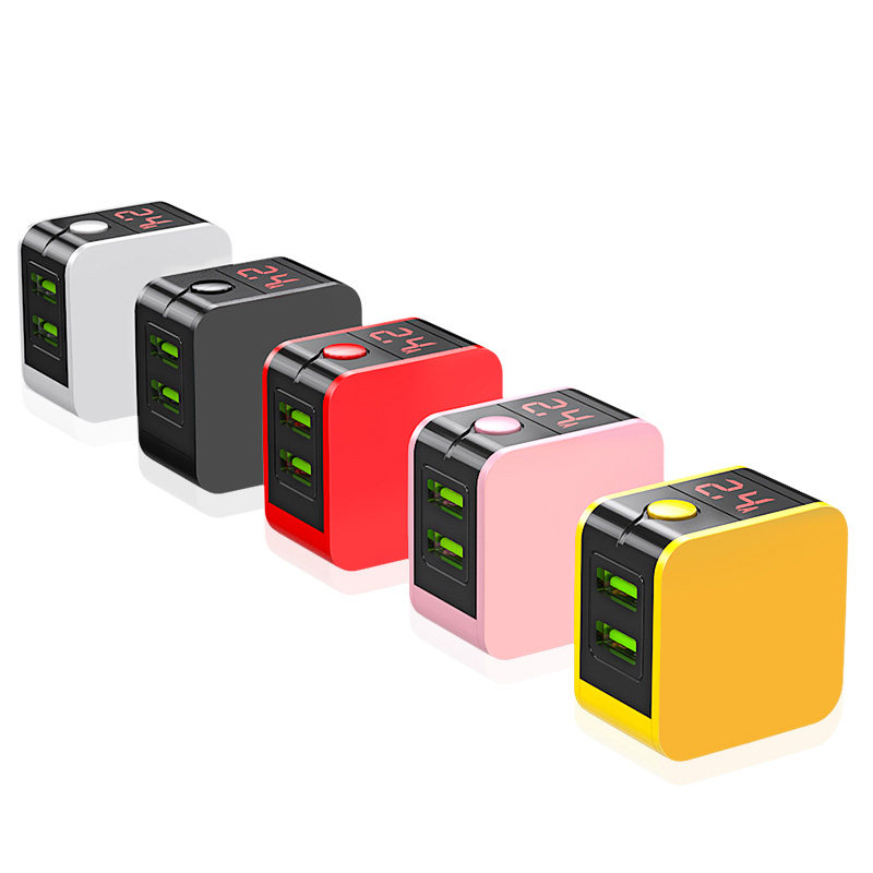 Smartphone Charger, Fast Charging Plug, Automatic Power-Off, Multi-Port, Dual Usb, Anti-Overcharge, Suitable for Apple, Oppo, Vivo, Huawei, Android, Multi-Head Universal