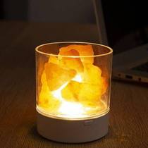 Mineral salt lamp salt lamp atmosphere lamp flame salt stone night lamp table lamp bedroom bedside lamp simple personality warm and romantic