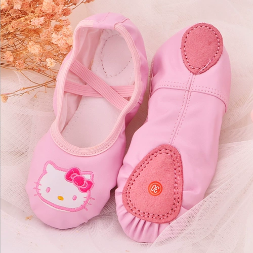 Детские туфли, полиуретановые танцующие балетки, в корейском стиле, мягкая подошва