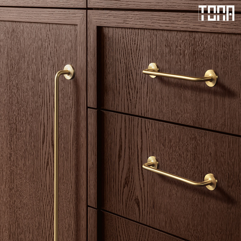 Banishment Tongan TONA pure copper middle ancient wind handle drawer overall cupboard wardrobe door handle full copper cabinet door handle