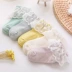 Cô gái vớ mùa thu cotton mới vớ trẻ em Hàn Quốc vớ lỏng bằng gỗ tai ren công chúa mùa xuân - Vớ Vớ