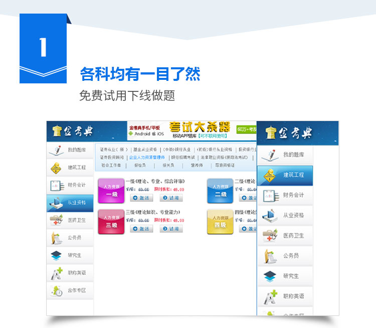 金考典激活码题库软件一建二级建造师造价初中级经济师会计金考点