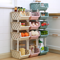 Bedroom bedside desktop shelf dormitory multi-storey storage shelf room clip slot storage basket