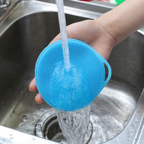 Silicone dishcloth kitchen brush bowl brush pan decontamination not easy to dip oil rag household thickening scrub cleaning brush