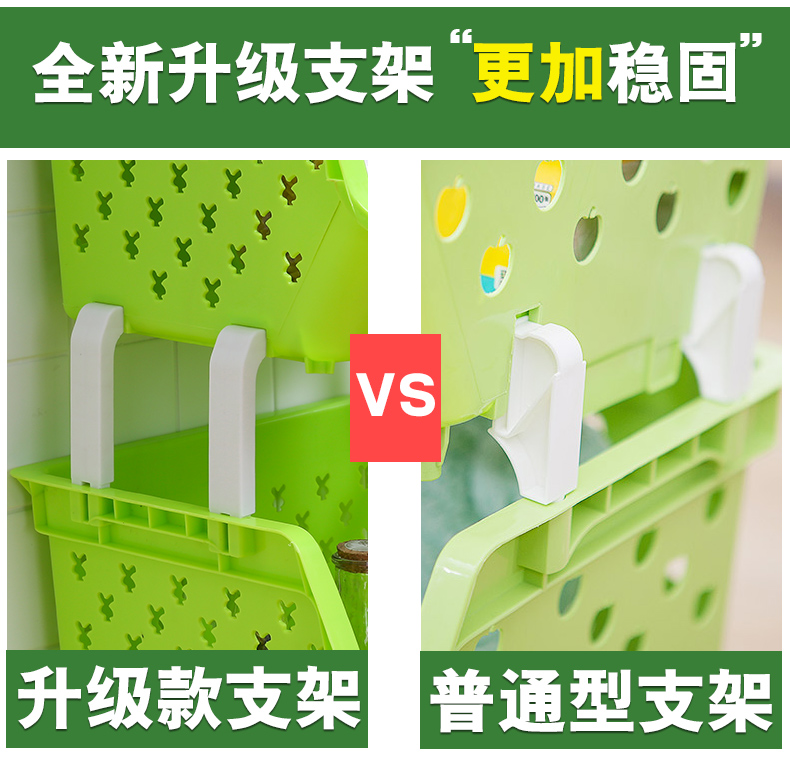 đèn led nháy trang trí Kệ bếp nhiều tầng cung cấp nhỏ cửa hàng bách hóa trái cây và giỏ rau lưu trữ kệ nhựa - Thiết bị sân khấu đèn led chiếu sáng ngoài trời
