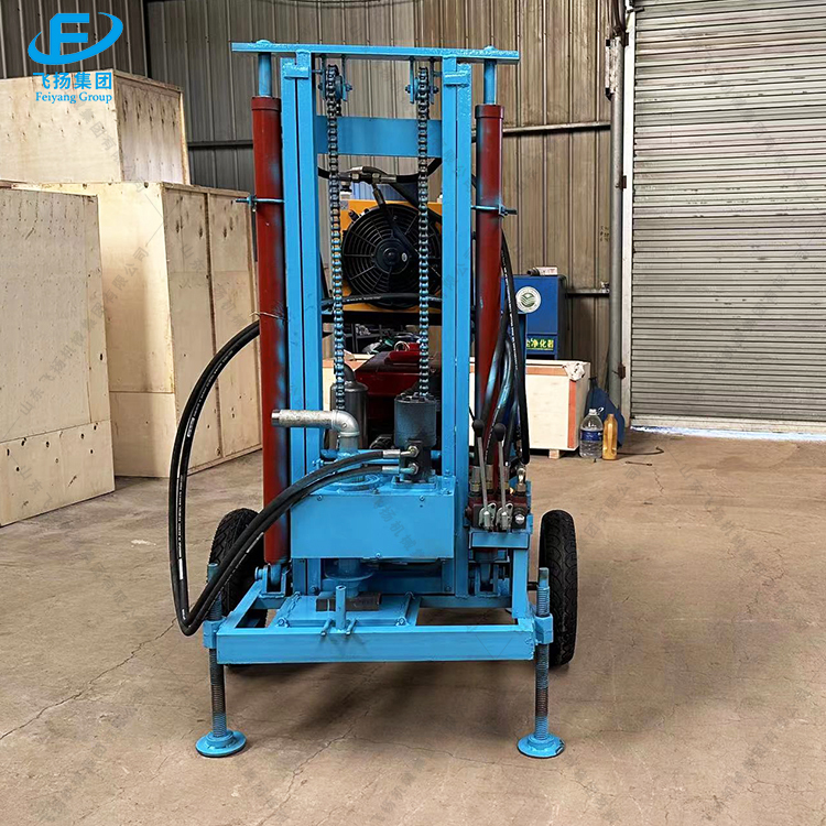 Feiyang Group Wheeled Diesel Hydraulic Drilling Rig for Household Deep Water Wells, Agricultural Irrigation Well Drilling Rig