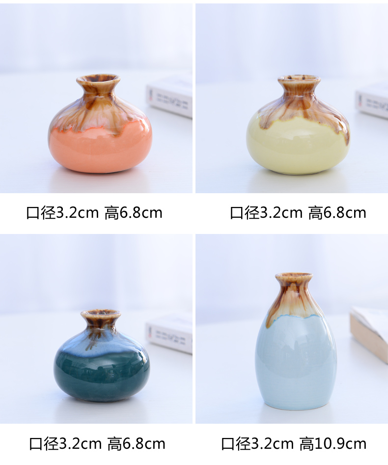 Ceramic small pure and fresh and dry flower vase is contracted and I sitting room home decoration flower arranging flowers is placed