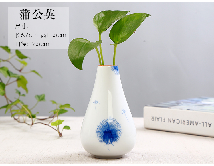 All over the sky star vase furnishing articles sitting room white porcelain little pure and fresh and dry grass flower water keeps cooper vases, ceramic flower implement modern