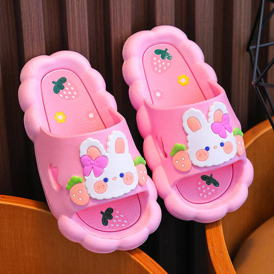 巴拉巴拉儿童拖鞋女童夏季卡通中小童小孩防滑室内洗澡软底拖鞋宝