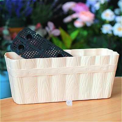 Small balcony window plant vegetables and flowers narrow rectangular plastic ceramic flower pot flowers trough 12 cm wide