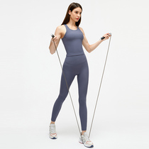 lulu fall new yoga suit thread work-word vest woman high play with chest cushion fitness running sport blouse women