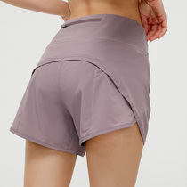 lulu original plant running sports shorts female summer thin section anti-walking light fitness speed dry 30% yoga underpants woman