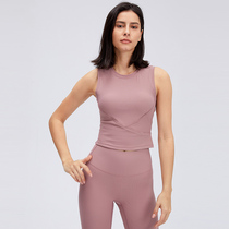 lulu original factory professional body repair sports vest women running fitness clothes with chest cushion yoga blouse summer sleeveless t-shirt