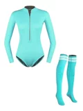 Wonderocean Diving Clothing Женская длинная -липая соединенные пляжные носки солнцеза