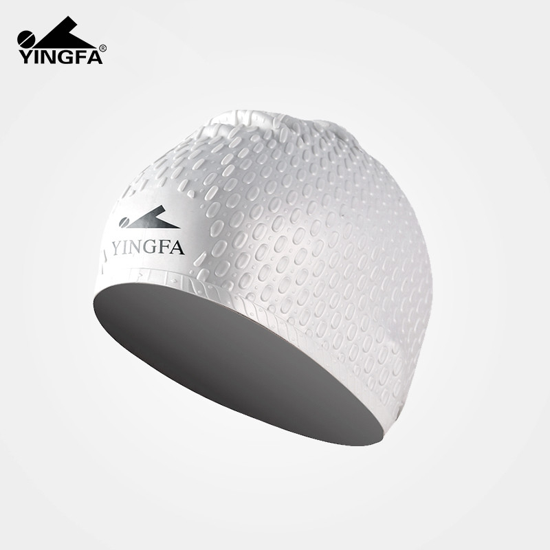 English Hair Men and women Children's swimming caps Silicone Waterproof without stranglehead Long hair special large drop Fashion swimming cap