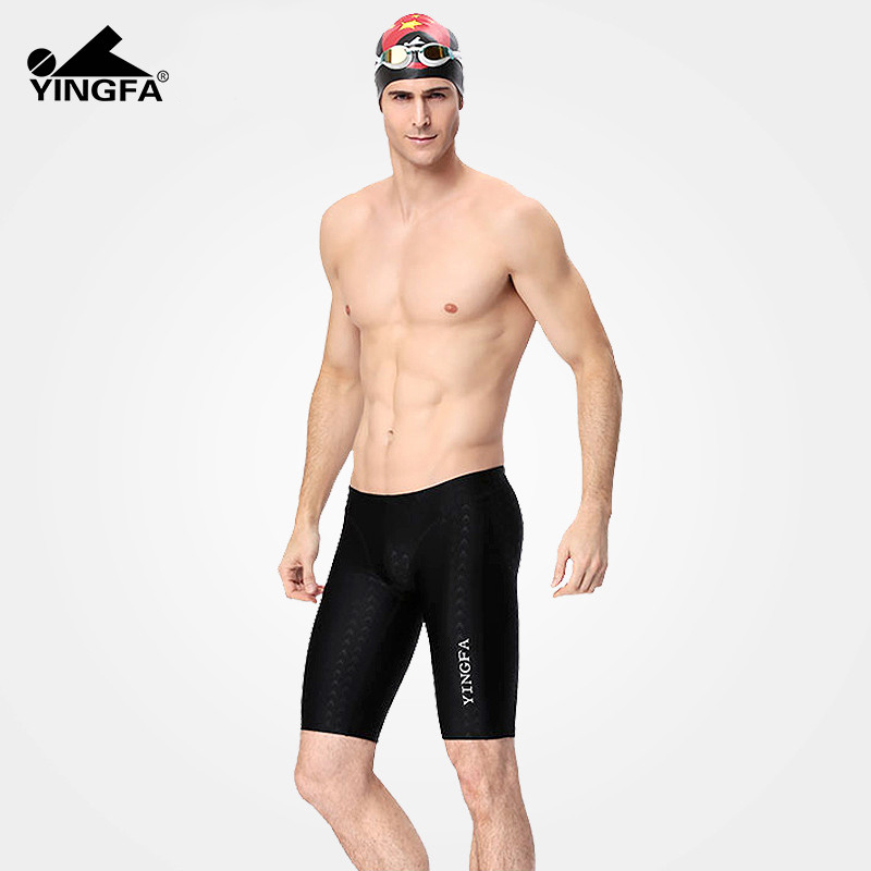 Yinghai New Match Match Men's Sports Swimsuit imitates shark skin flat five - minute swimsuit