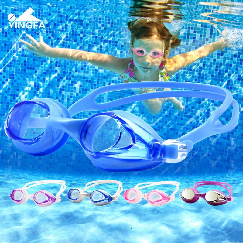 English Hair Swimming Goggles Children Boy Girl Student Anti-Fog Waterproof High Definition Coated Kid Swimming Glasses Equipped 770