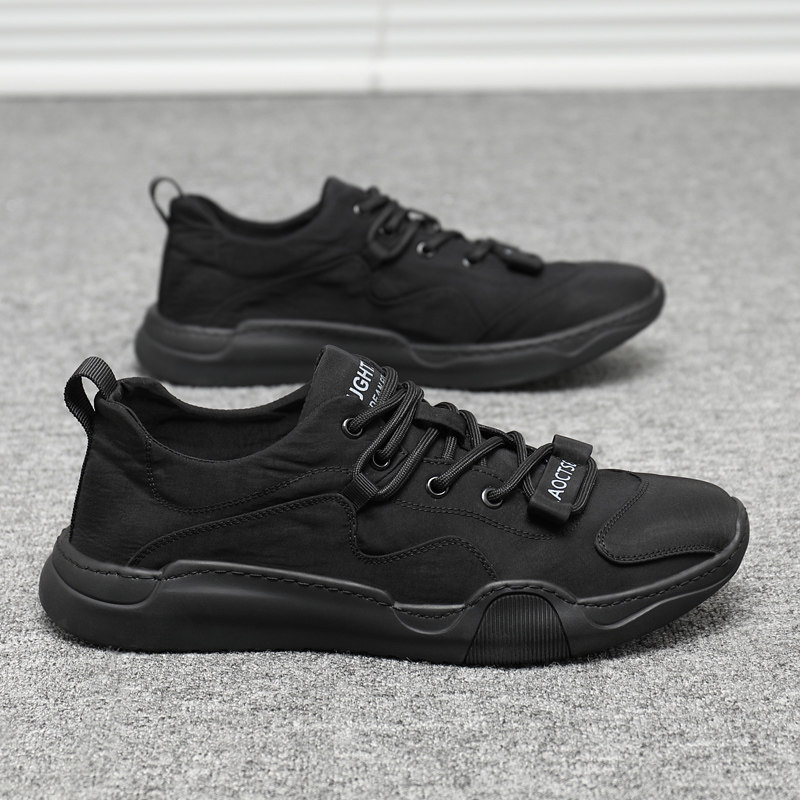 2021 new fall shoes Men's wave shoes Han version 100 Lap Sails Shoes Men Black Ice Silk Umbrella Cloth Casual Board Shoes