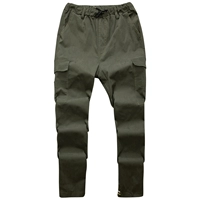 Эластичные штаны, зеленый ремень