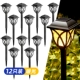 Солнечные газонные огни черные (двенадцать установков)