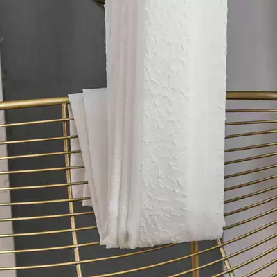 White gauze balcony yarn semi-shading partition transparent opaque yarn curtain bedroom simple modern finished white gauze curtain