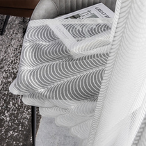 Nordic Light Lavish Veil Wave White Sand Ins brief modern 2022 New curtains Bedroom Living room Balcony Yarn