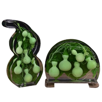 Green Natural Refreshing Gourd Pendulum Pieces Home Living Room Office Front Office Furnishing Ornament Creative Handicraft Gift
