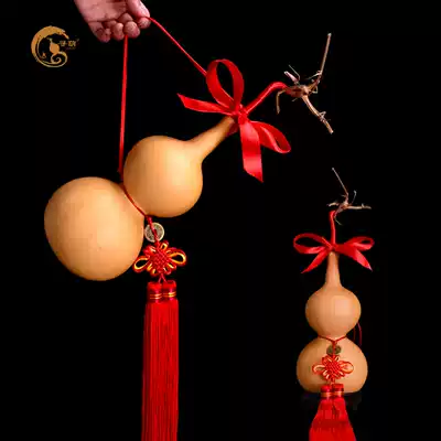 Natural size gourd with faucet hanging accessories accessories open home wine gourd town home feng shui to attract wealth and evil