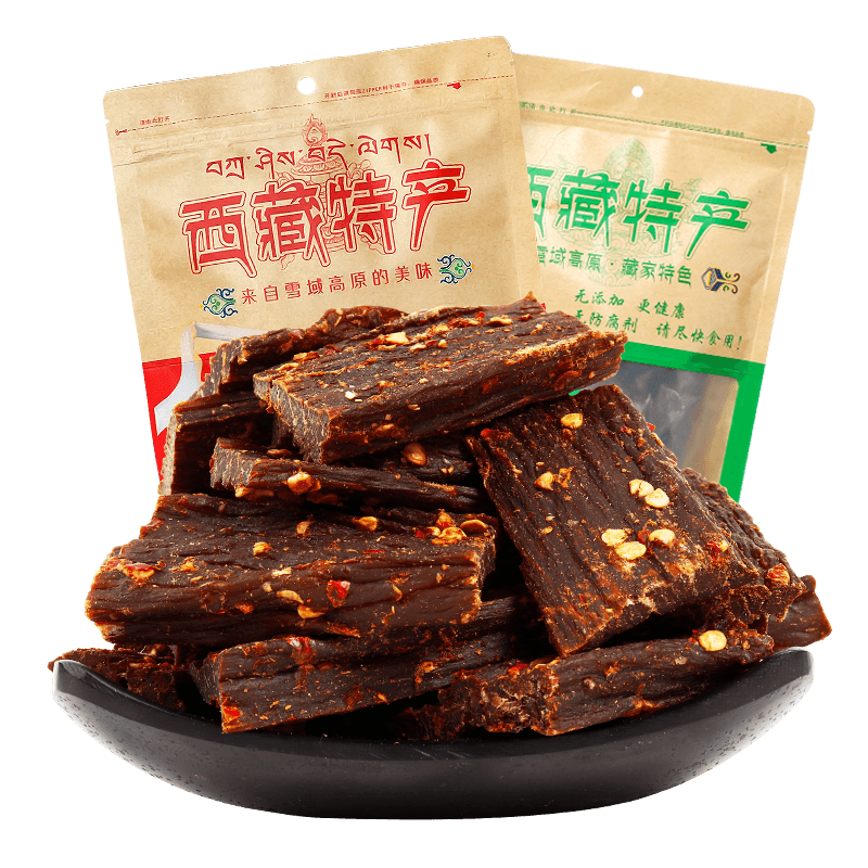 【9成超干】3口味可選:西藏風干烤制牦牛肉干500g 78元包郵(128-50元券)