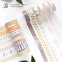 12 rolls of hand account and paper tape simple set material salt small clear novice account color stickers