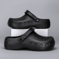 Giày chống trượt đầu bếp đế dày cỡ lớn chống thấm nước và chống dầu giày bảo hiểm lao động làm việc sau khi làm việc nhà bếp căng tin xăng đan nam Bao Đầu dép xăng đan đầu bếp