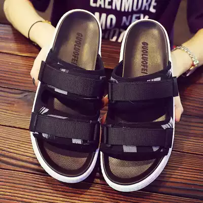 Slippers men 2021 new summer outdoor non-slip beach sandals dual-use couple trend fashion outside wear cool
