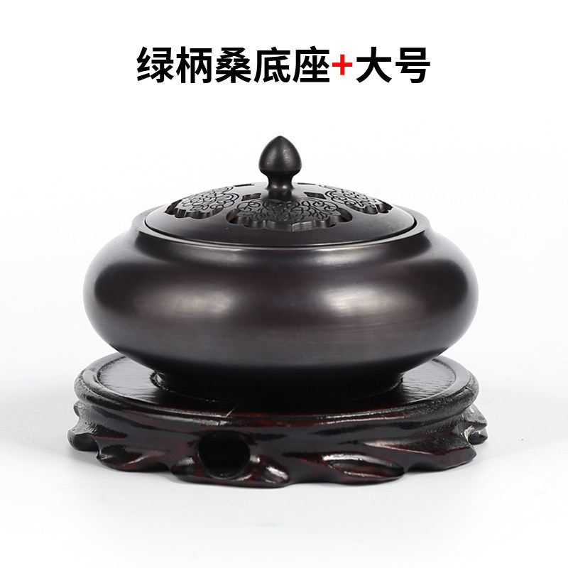 紫铜香炉家用大号复古室内纯铜檀香香熏炉茶桌茶道摆件沉香盘香炉-淘宝