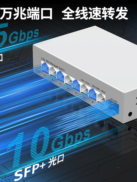 Hongya Vision 2.5g Switch, 10g Optical Switch, 8-Port, 16-Port, 24-Port Ethernet Ports, Managed Ethernet, Poe Power Supply, Gigabit 10g Network Management Server, Vlan Monitoring, Dedicated Nas Modem Stick