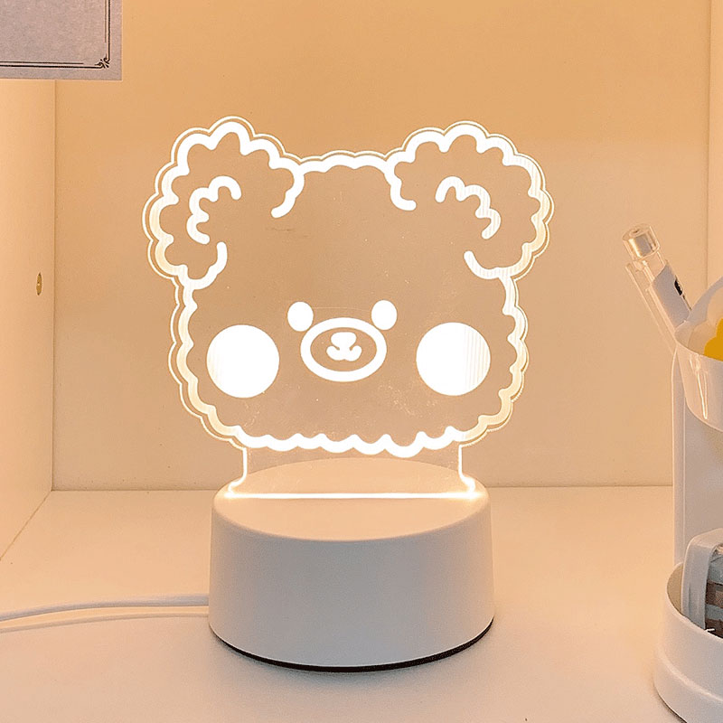 [Blush Pig] (White / Yellow Light / Warm Light)Night light girl student Bedside Desk lamp dormitory sleep bedroom sleep room Atmosphere lamp Creative gifts customized logo