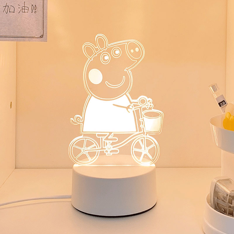 Bicycle Page (White / Yellow / Warm)Night light girl student Bedside Desk lamp dormitory sleep bedroom sleep room Atmosphere lamp Creative gifts customized logo