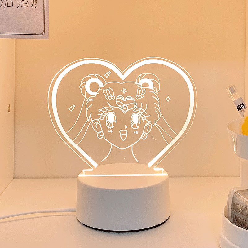 [Love Beautiful Girl] (White Light / Yellow Light / Warm Light)Night light girl student Bedside Desk lamp dormitory sleep bedroom sleep room Atmosphere lamp Creative gifts customized logo