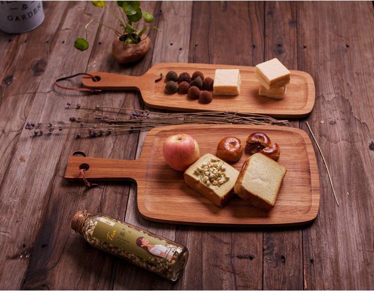 Khay gỗ đặc kiểu nhật, khay gỗ đặc, khay chữ nhật, thớt trái cây, khay bánh mì, khay pizza, bánh ngọt, đĩa tây - Tấm