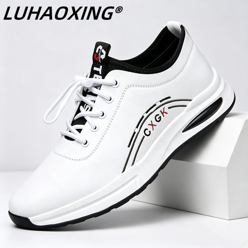 Men's Shoes Autumn 2026 New Style Genuine Leather Casual Sports Shoes Men's Versatile Breathable Leather Shoes Men's Lightweight Travel Shoes