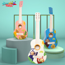 Dannys strange childrens cartoon small guitar it toy can play musical instruments simulated ukulele musical instrument piano music
