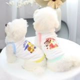 Одежда для собак кота лето тонкая плюшевая бишон медведь маленькая собачья котенок весна и летняя одежда милая счастливая подвеска