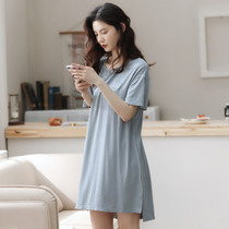 Pajamas female summer modal Korean short sleeve nightgown female summer sweet can wear thin casual comfortable home clothes
