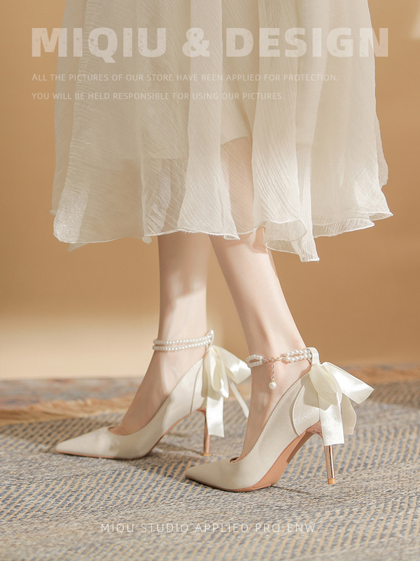 French-Style High Heels for Women, Stiletto Heels, 2026 New Design, Niche, 18-Year-Old Coming-Of-Age Ceremony, Bridal Wedding Shoes, Bridesmaid Shoes French-Style High Heels for Women, Stiletto Heels, 2026 New Design, Niche, 18-Year-Old Coming-Of-Age Ceremony, Bridal Wedding Shoes, Bridesmaid Shoes