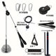 LAOSHU Fitness Equipment for Home Use, Hanging High Pull-Down Training Device, Steel Wire Rope Pulley with Resistance Band for Triceps