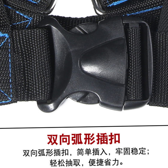 Back-Pull Type Waist Resistance Rope, Double-Pull Elastic Rope, Track and Field Heavy-Load Running Explosive Power Physical Training