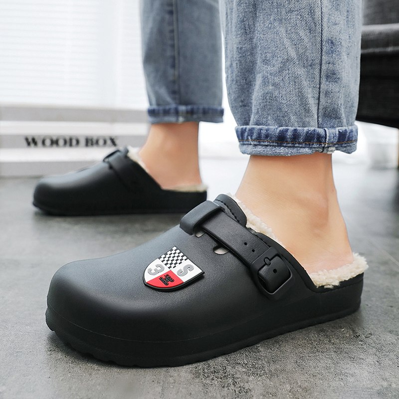 Winter Cotton Tug Germany Boken Shoes Women Baotou Taiwan EVA Material Male And Female Foreign Trade Fashion Outwear Nurse Slippers