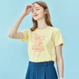 Хлопковая футболка с коротким рукавом, круглый воротник