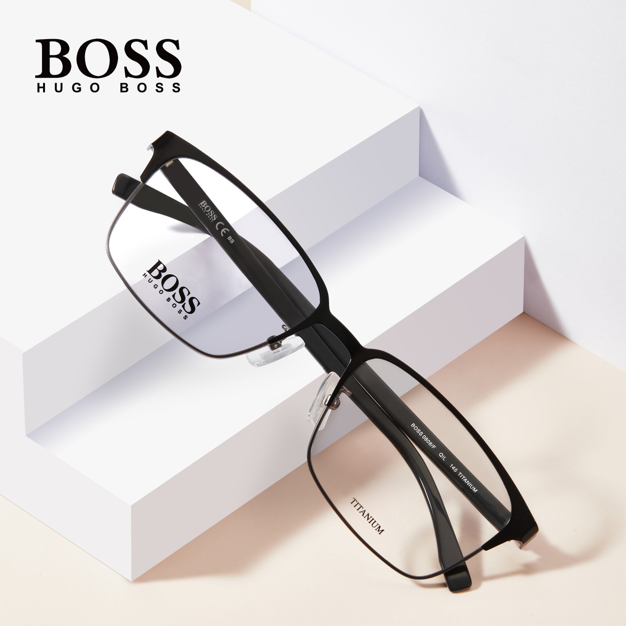Hugo Boss 雨果·博斯 钛合金方框眼镜架+目戏 1.67防蓝光镜片 天猫优惠券折后￥449顺丰包邮（￥699-250）可6期免息