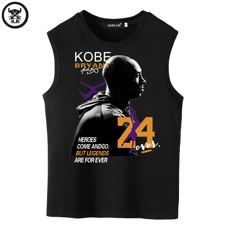 Kobe Bryant Black Mamba Memorial Tribute No. 24 No. 8 Basketball Print Sleeveless Men's Sports Loose Tank Top T-Shirt Men's Jersey Kobe Bryant Black Mamba Memorial Tribute No. 24 No. 8 Basketball Print Sleeveless Men's Sports Loose Tank Top T-Shirt Men's Jersey